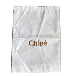 Chloe shoe dust bag white bronze